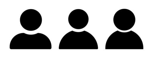 Avatar default user profile icon set, simple flat profile picture symbol . Gender neutral silhouette, user account dp sign best for social media, icons, web and app design, illustration. vector