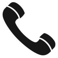 Black Phone Receiver Icon Vintage Communication Symbol for Websites and Applications vector