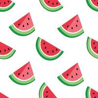 Whimsical Watermelon Slices Pattern Summer Fruit Design on White Background for Fabrics and Crafts vector