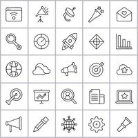Set of marketing and business icons vector