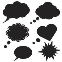 Speech bubbles and speech bubbles set vector