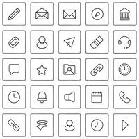 A set of icons for business and communication vector