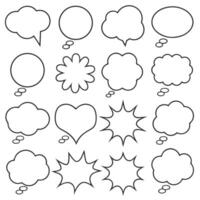Speech bubbles set of 12 vector