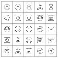 A set of icons for time and clock vector