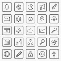 A set of icons for marketing and business vector