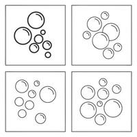 Four different types of bubbles in different shapes vector
