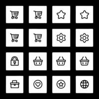 A set of icons for shopping and other items vector