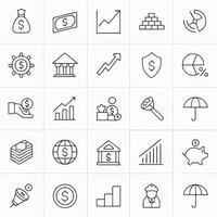 Set of finance and business icons vector