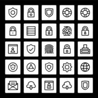 A set of icons for security and security vector