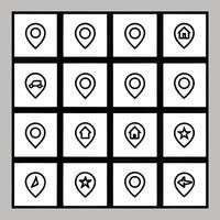 A set of icons for location and navigation vector