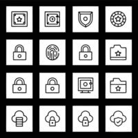 Set of security icons vector