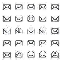 Email icons set vector