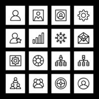 A set of icons for business and management vector