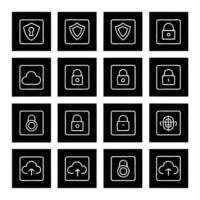 Set of security icons illustration vector