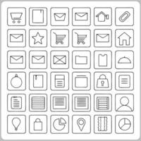 A set of icons for business and business related items vector