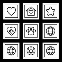 A set of icons for a website vector