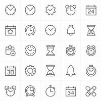 A set of time and clock icons vector