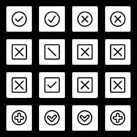 Check mark icon set vector