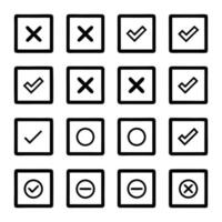 Check mark icon set illustration vector