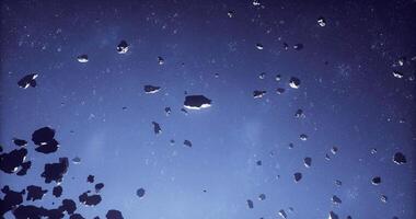 CGI Exploration of asteroids in deep space reveals striking celestial formations video