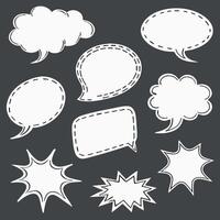 Set of speech bubbles with different shapes and sizes vector