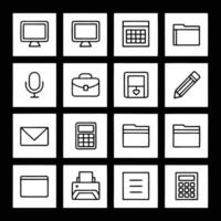 A set of icons for office and business vector