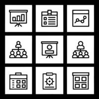 A set of icons depicting business and business vector