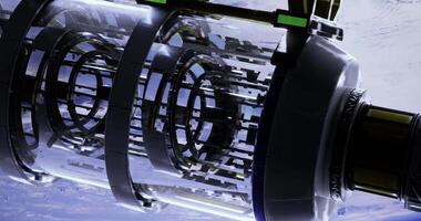 CGI Advanced space station component with intricate design in outer space video