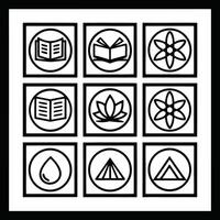A set of icons for the education and science vector