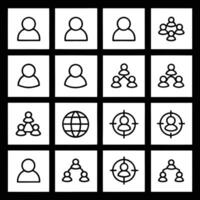 A set of icons for people and people vector