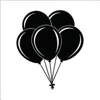 Black balloons on a white background vector