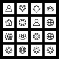 A set of icons for social media and communication vector