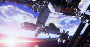 CGI A spacecraft is securely docked at the international space station video