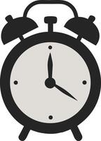 Stylish Black Clock Silhouette for Graphic Art and Timekeeping Needs vector