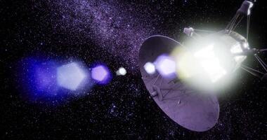 CGI Exploring the cosmos with the Magellan spacecraft in deep space video