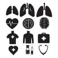 Single medical icon design with silhouette vector