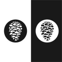set of Pine cone icon logo design vector