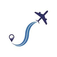 Minimalist Flight Path Icon Travel Design vector