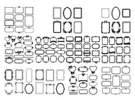 Diverse Collection of Decorative Frames, Borders, and Labels with Style Embellishments for Creative Projects vector