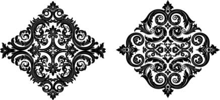 Ornamental Designs Intricate Floral Patterns for Decoration and Embellishment of Invitations vector