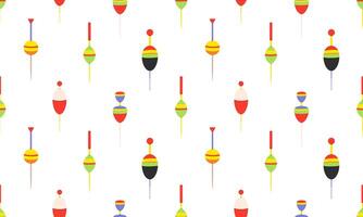 Colorful pattern of fishing floats vector