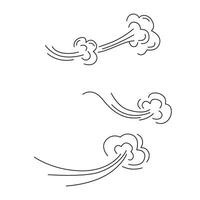 set of outline wind icon design vector