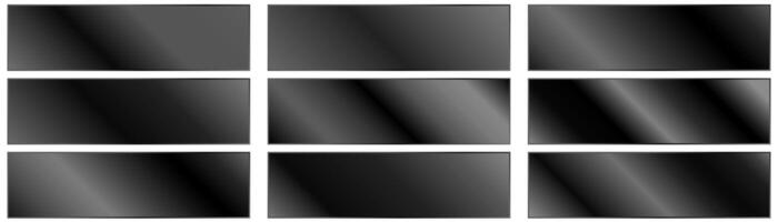black, metal gradient. Big set of silver and black gradients. vector