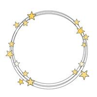 Star wreath frame vector