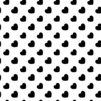 Repeating Diagonal Black Hearts on White vector