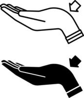 Wrist Icons. Black And White Illustration. Part Of the Human Arm Connecting the Forearm And the Hand. Concept Anatomy vector