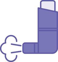 Colored Inhaler Icon. Illustration. Medical Device For Introducing Medicines Into The Respiratory Tract. Nebulizer. Lung Disease Concept vector
