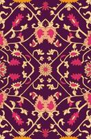 Colorful floral pattern on dark background vector