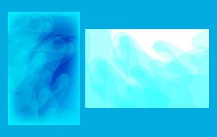 Abstract blue fluid wave shapes for a digital presentation vector