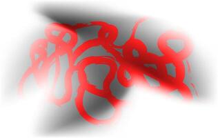 Red Abstract Graffiti on Dark Gradient Background vector